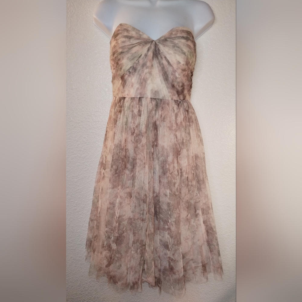 JENNY YOO Maia COLLECTION Dress Blush Tulle Strapless size 6